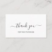 Zwart-witte peperbestelling Dank u Invoegen Visitekaartje (Voorkant)