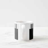 Zwart-witte piano espresso kop (Achterkant)