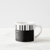 Zwart-witte piano espresso kop (Rechts)