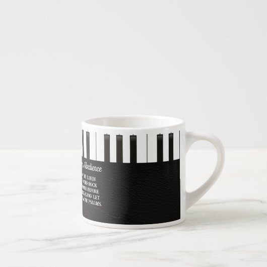 Zwart-witte piano espresso kop (Rechts)