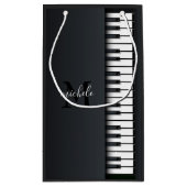 Zwart-witte piano klein cadeauzakje (Achterkant)