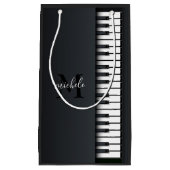 Zwart-witte piano klein cadeauzakje (Voorkant)