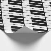 Zwart-witte pianokleutels Vakantiedrukpapier Cadeaupapier (Hoek)