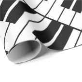 Zwart-witte pianokleutels Vakantiedrukpapier Cadeaupapier (Rol Hoek)