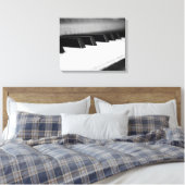 Zwart-witte pianotoetsen op een 16x20-toetsenbord canvas afdruk (Insitu (Slaapkamer))