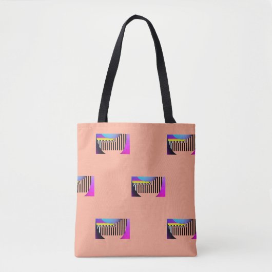 Zwart-witte pianotoetsen perzik   tote bag (Voorkant)