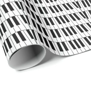 Zwart-witte pianotoetsen Pianist Musicus Cadeaupapier