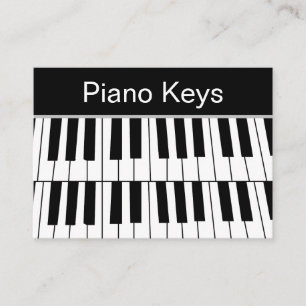 Zwart-witte pianotoetsen Pianist Musicus Visitekaartje
