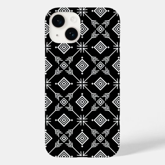 Zwart-witte pijl Tribal Print Case-Mate iPhone Case (Achterkant)