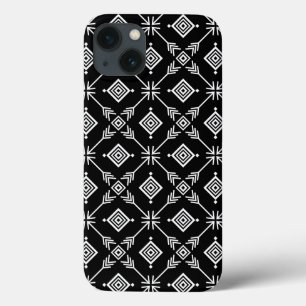 Zwart-witte pijl Tribal Print iPhone 13 Hoesje
