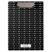 Zwart-witte pijlen Aangepast klembord (Voorkant)