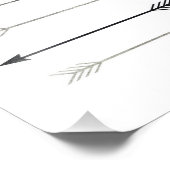 Zwart-witte-pijlkunst Foto Afdruk (Hoek)