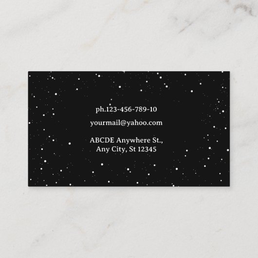 Zwart-witte pijnboombladeren Visitekaartje (Achterkant)