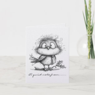 Zwart-witte Pinguïn Notitiekaartje