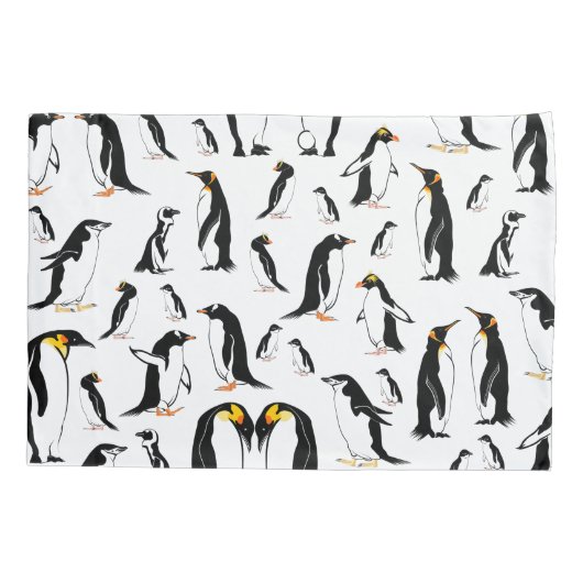 Zwart-witte pinguïn Patroon Kussensloop (Achterkant)