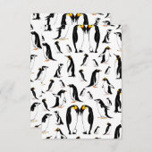 Zwart-witte pinguïn Patroon Notitiekaartje (Voorkant / Achterkant)