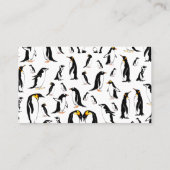 Zwart-witte pinguïn Patroon Visitekaartje (Achterkant)