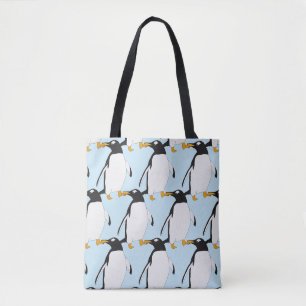 Zwart-witte Pinguïn Winter Tote Bag