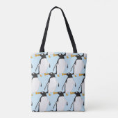 Zwart-witte Pinguïn Winter Tote Bag (Achterkant)