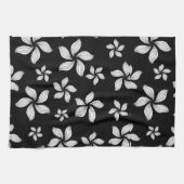 Zwart-witte pinwheels theedoek (Horizontaal)