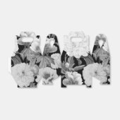 Zwart & Witte Pioenen Waterverf Bloemen Bedankdoosjes (Uitgevouwen)