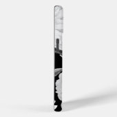 Zwart & Witte Pioenen Waterverf Bloemen Monogram Case-Mate iPhone Case (Achterkant / Rechts)