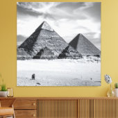 Zwart-Witte Piramides Canvas Afdruk (Insitu (Woonkamer))
