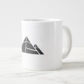 Zwart-witte piramides grote koffiekop (Voorkant rechts)