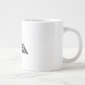 Zwart-witte piramides grote koffiekop (Rechts)