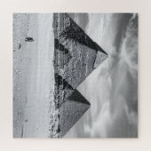 Zwart-Witte Piramides Legpuzzel (Horizontaal)