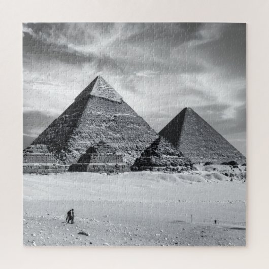 Zwart-Witte Piramides Legpuzzel (Verticaal)