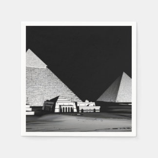 Zwart-witte piramides servet