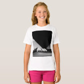 Zwart-witte piramides t-shirt (Voorkant volledig)