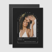 Zwart witte pleister Foto bewaart onze datum Magne (Voorkant / Achterkant)