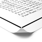 Zwart-witte pleister met minimalistisch baptisme poster (Hoek)