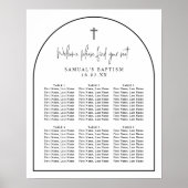 Zwart-witte pleister met minimalistisch baptisme poster (Voorkant)