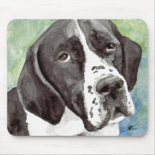 Zwart-witte Pointer-hond Muismat