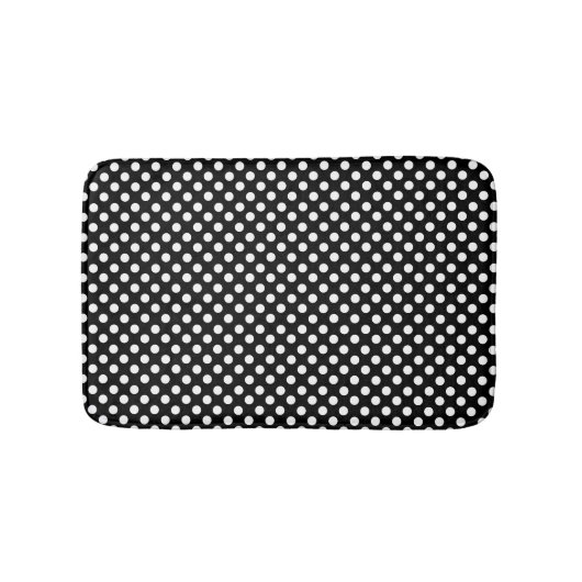 Zwart-witte poka Dot Bath Mat (Voorkant)