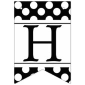 Zwart-witte poka Dot en gestreept Bunting Flag Vlaggetjes (Tweede vlag)