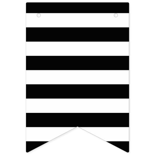 Zwart-witte poka Dot en gestreept Bunting Flag Vlaggetjes (Eerste vlag)