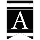 Zwart-witte poka Dot en gestreept Bunting Flag Vlaggetjes (Derde vlag)