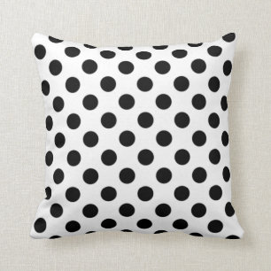 Zwart-witte poka Dot Pillow Kussen