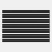 Zwart-witte poka Dot Stripes Inpakpapier Vel (Voorkant 2)