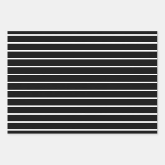 Zwart-witte poka Dot Stripes Inpakpapier Vel (Voorkant 2)