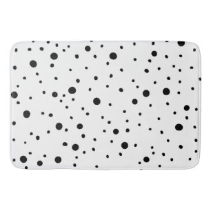 Zwart-witte poka Dots Badmat