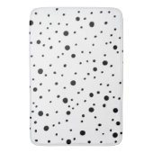Zwart-witte poka Dots Badmat (Voorkant Verticaal)