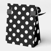 Zwart-witte poka Dots Bedankdoosjes (Achterkant)