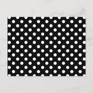 Zwart-witte poka Dots Briefkaart