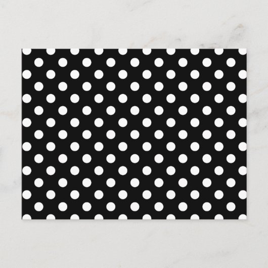 Zwart-witte poka Dots Briefkaart (Voorkant)