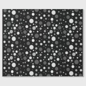 Zwart-witte poka Dots Cadeaupapier (Vlak)